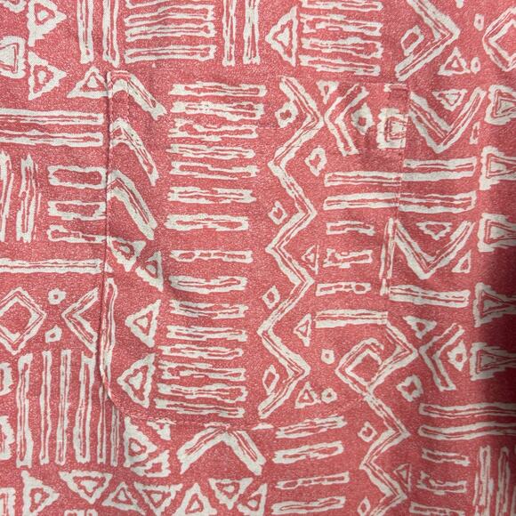 L.L. Bean shirt men's Large button down short sleeve Tropics camp Dad batik - Picture 7 of 9